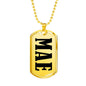 Mae v01 - 18k Gold Finished Luxury Dog Tag Necklace