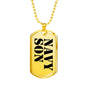 Navy Son - 18k Gold Finished Luxury Dog Tag Necklace
