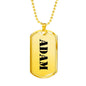 Adam - 18k Gold Finished Luxury Dog Tag Necklace