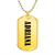 Adriana v01 - 18k Gold Finished Luxury Dog Tag Necklace