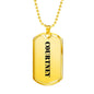 Courtney - 18k Gold Finished Luxury Dog Tag Necklace