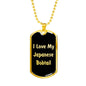 Love My Japanese Bobtail v2 - 18k Gold Finished Luxury Dog Tag Necklace