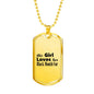 Black Mouth Cur - 18k Gold Finished Luxury Dog Tag Necklace