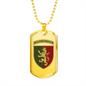 24th Mechanized Brigade (Ukraine) - 18k Gold Finished Luxury Dog Tag Necklace