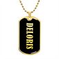 Deloris v02 - 18k Gold Finished Luxury Dog Tag Necklace