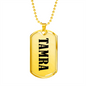Tamra v01 - 18k Gold Finished Luxury Dog Tag Necklace