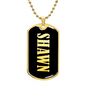 Shawn v02 - 18k Gold Finished Luxury Dog Tag Necklace