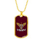 Ukrainian Air Assault Forces - 18k Gold Finished Luxury Dog Tag Necklace