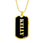 Kelly v2 - 18k Gold Finished Luxury Dog Tag Necklace