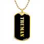 Truman v2 - 18k Gold Finished Luxury Dog Tag Necklace