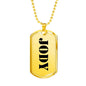 Jody - 18k Gold Finished Luxury Dog Tag Necklace