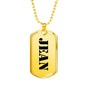 Jean - 18k Gold Finished Luxury Dog Tag Necklace