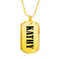Kathy v01 - 18k Gold Finished Luxury Dog Tag Necklace
