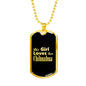 Chihuahua v2 - 18k Gold Finished Luxury Dog Tag Necklace