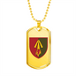 1039th Air Defence Missile Regiment (Ukraine) - 18k Gold Finished Luxury Dog Tag Necklace
