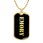 Emory v2 - 18k Gold Finished Luxury Dog Tag Necklace