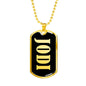 Jodi v02 - 18k Gold Finished Luxury Dog Tag Necklace