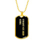 Coast Guard Girl v2 - 18k Gold Finished Luxury Dog Tag Necklace