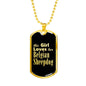Belgian Sheepdog v2 - 18k Gold Finished Luxury Dog Tag Necklace