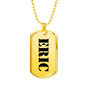 Eric - 18k Gold Finished Luxury Dog Tag Necklace