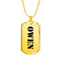 Owen - 18k Gold Finished Luxury Dog Tag Necklace