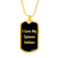 Love My Spinone Italiano v5 - 18k Gold Finished Luxury Dog Tag Necklace