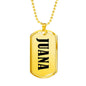 Juana v01 - 18k Gold Finished Luxury Dog Tag Necklace