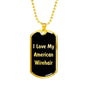 Love My American Wirehair v2 - 18k Gold Finished Luxury Dog Tag Necklace