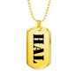 Hal - 18k Gold Finished Luxury Dog Tag Necklace