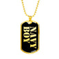 Navy Boy v2 - 18k Gold Finished Luxury Dog Tag Necklace