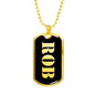 Rob v2 - 18k Gold Finished Luxury Dog Tag Necklace