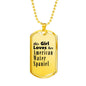 American Water Spaniel - 18k Gold Finished Luxury Dog Tag Necklace