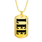 Lee v01 - 18k Gold Finished Luxury Dog Tag Necklace