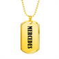 Mercedes v01 - 18k Gold Finished Luxury Dog Tag Necklace