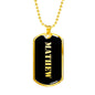 Mathew v2 - 18k Gold Finished Luxury Dog Tag Necklace