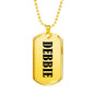 Debbie v01 - 18k Gold Finished Luxury Dog Tag Necklace