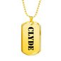 Clyde - 18k Gold Finished Luxury Dog Tag Necklace