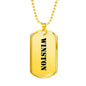 Winston - 18k Gold Finished Luxury Dog Tag Necklace