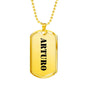 Arturo - 18k Gold Finished Luxury Dog Tag Necklace