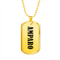 Amparo v01 - 18k Gold Finished Luxury Dog Tag Necklace