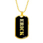 Erick v2 - 18k Gold Finished Luxury Dog Tag Necklace
