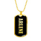 Arlene v02 - 18k Gold Finished Luxury Dog Tag Necklace
