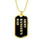 Army Ranger's Dad v2 - 18k Gold Finished Luxury Dog Tag Necklace