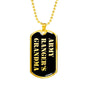 Army Ranger's Grandma v2 - 18k Gold Finished Luxury Dog Tag Necklace
