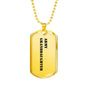 Army Granddaughter - 18k Gold Finished Luxury Dog Tag Necklace