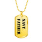 Navy Father - 18k Gold Finished Luxury Dog Tag Necklace