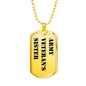 Army Veteran's Sister - 18k Gold Finished Luxury Dog Tag Necklace