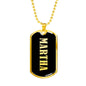 Martha v02 - 18k Gold Finished Luxury Dog Tag Necklace