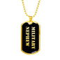 Military Nephew v2 - 18k Gold Finished Luxury Dog Tag Necklace