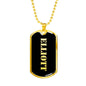 Elliott v2 - 18k Gold Finished Luxury Dog Tag Necklace